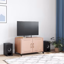 vidaXL Mobile TV Rosa 68x39x43,5 cm in Acciaio - Vista aggiuntiva 3