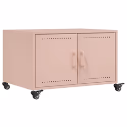 vidaXL Tavolino da Salotto Rosa 100,5x39x72 cm in Acciaio - Vista aggiuntiva 2