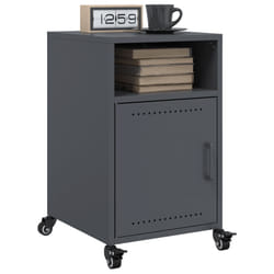 vidaXL Comodini 2 pz Antracite 36x39x59 cm in Acciaio