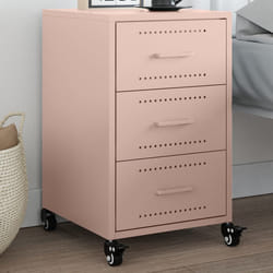 vidaXL Comodino Rosa 36x39x59 cm in Acciaio