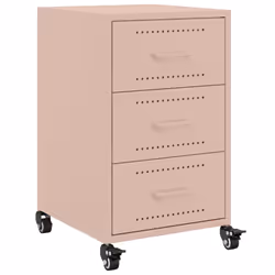 vidaXL Comodino Rosa 36x39x59 cm in Acciaio - Vista aggiuntiva 2