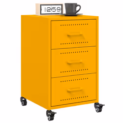 VidaXL 846731 comodino Giallo - Vista aggiuntiva 4