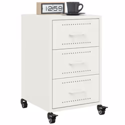 VidaXL 846733 comodino Bianco - Vista aggiuntiva 4