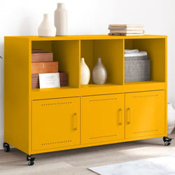 Vidaxl - Credenza Giallo Senape 100,5x39x72 cm in Acciaio 121106