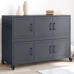 vidaXL Credenza Antracite 100,5x39x72 cm in Acciaio Laminato a Freddo