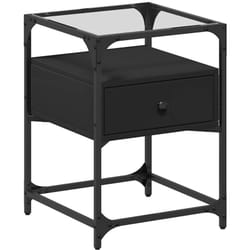 Comodino Nero 40x40x55 cm in Legno Multistrato vidaXL