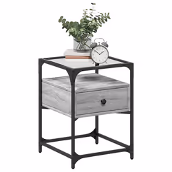 VidaXL 846080 comodino Grigio