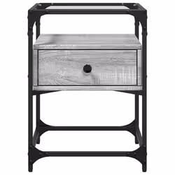 VidaXL 846080 comodino Grigio - Vista aggiuntiva 4