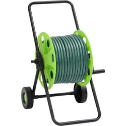 Carrello Avvolgitubo Verde con Set Raccordi Tubo 0,75' 20 m pvc Vidaxl