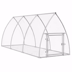 Gabbia per Conigli Argento 300x105x120 cm in Acciaio Zincatocod mxl 92535 - Vista aggiuntiva 2