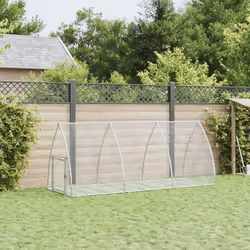 Gabbia per Conigli Argento 300x105x120 cm in Acciaio Zincatocod mxl 92535 - Vista aggiuntiva 3