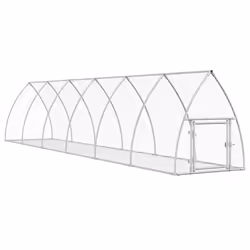 Gabbia per Conigli Argento 600x105x120 cm in Acciaio Zincatocod mxl 116478 - Vista aggiuntiva 2