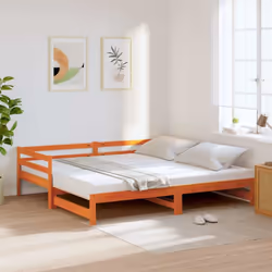 Colore: Marrone cera Materiale: Legno massello di pino Dimensioni (chiuso): 203,5 x 87,5 x 56,5 cm (L x L x A) Dimensioni (ap ...