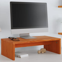 Supporto Monitor Marrone Cera 50x27x15 cm Legno Massello Pino Vidaxl 496683