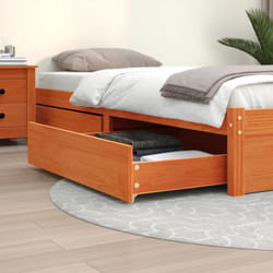 Cassetti per Letto 2pz Marrone Cera in Legno Massello di Pino Vidaxl 607795
