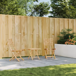 vidaXL Sedie da Giardino Pieghevoli 2 pz 43x54x88 cm in Bambù - Vista aggiuntiva 3