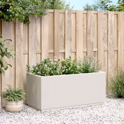 Fioriera da Giardino Bianca 80x36x35 cm in PPcod mxl 91752 - Vista aggiuntiva 3