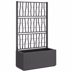 Fioriera da Giardino con Traliccio Grigio Scuro 80x36x140 cm PPcod mxl 115874 - Vista aggiuntiva 2