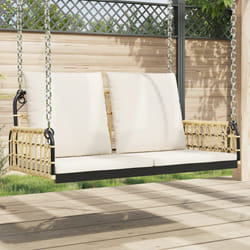 vidaXL Panchina a Dondolo con Cuscini 105x58x38cm Polyrattan e Acciaio