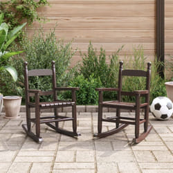 Vidaxl - Sedie a Dondolo per Bambini 2 pz Marrone Legno Massello Pioppo