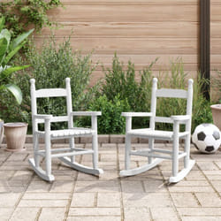 Vidaxl - Sedie a Dondolo per Bambini 2 pz Bianche Legno Massello Pioppo
