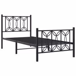 vidaXL Giroletto con Testiera e Pediera Metallo Nero 80x200 cm - Vista aggiuntiva 3