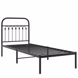 vidaXL Giroletto con Testiera in Metallo Nero 80x200 cm - Vista aggiuntiva 3