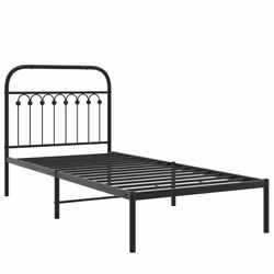 vidaXL Giroletto con Testiera in Metallo Nero 90x190 cm - Vista aggiuntiva 3