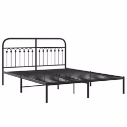 vidaXL Giroletto con Testiera in Metallo Nero 150x200 cm - Vista aggiuntiva 3