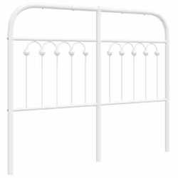 vidaXL Testiera in Metallo Bianco 120 cm - Vista aggiuntiva 2