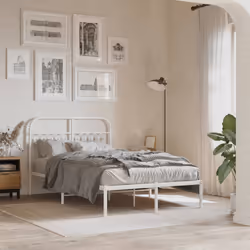 vidaXL Testiera in Metallo Bianco 120 cm - Vista aggiuntiva 3