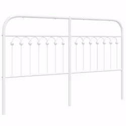 vidaXL Testiera in Metallo Bianco 150 cm - Vista aggiuntiva 2