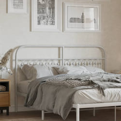 vidaXL Testiera in Metallo Bianco 160 cm