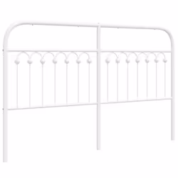 vidaXL Testiera in Metallo Bianco 160 cm - Vista aggiuntiva 2