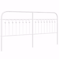 vidaXL Testiera in Metallo Bianco 180 cm - Vista aggiuntiva 2