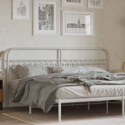 vidaXL Testiera in Metallo Bianco 193 cm