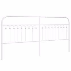 vidaXL Testiera in Metallo Bianco 193 cm - Vista aggiuntiva 2