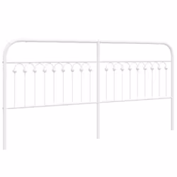 vidaXL Testiera in Metallo Bianco 200 cm - Vista aggiuntiva 2