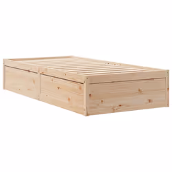 vidaXL Giroletto senza Materasso 100x200 cm in Legno Massello di Pino - Vista aggiuntiva 3