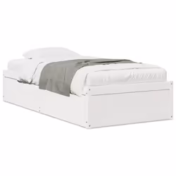 vidaXL Letto senza Materasso Bianco 90x200 cm Legno Massello di Pino - Vista aggiuntiva 2