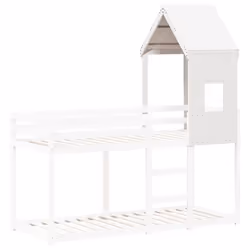 vidaXL Tetto per Letto Bambini Bianco 60x99x139,5 Legno Massello Pino - Vista aggiuntiva 3