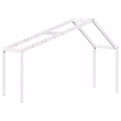 vidaXL Tetto Letto Bambini Bianco 213x95,5x144,5cm Legno Massello Pino - Vista aggiuntiva 2