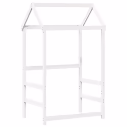 vidaXL Tetto Letto Bambini Bianco 118x70x176,5 cm Legno Massello Pino - Vista aggiuntiva 2