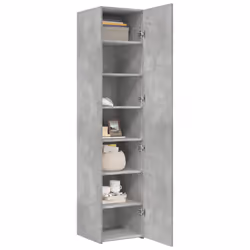 vidaXL Credenza Grigio Cemento 40x42,5x185 cm in Legno Multistrato - Vista aggiuntiva 3