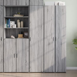 Vidaxl - Credenza Grigio Sonoma 40x42,5x185 cm in Legno Multistrato