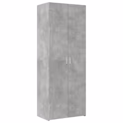 vidaXL Credenza Grigio Cemento 70x42,5x185 cm in Legno Multistrato - Vista aggiuntiva 2