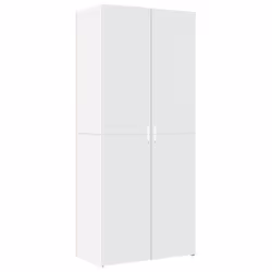 vidaXL Credenza Bianca 80x42,5x185 cm in Legno Multistrato - Vista aggiuntiva 2