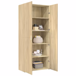 vidaXL Credenza Rovere Sonoma 80x42,5x185 cm in Legno Multistrato - Vista aggiuntiva 3