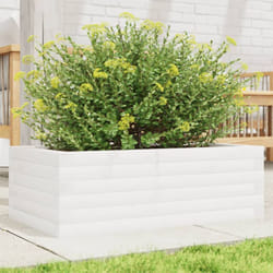 Vidaxl - Fioriera da Giardino Bianca 70x40x23 cm Legno Massello di Pino 774114