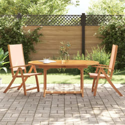 Sedie da Giardino Pieghevoli 2 pz Massello Acacia e Textilene - Vidaxl